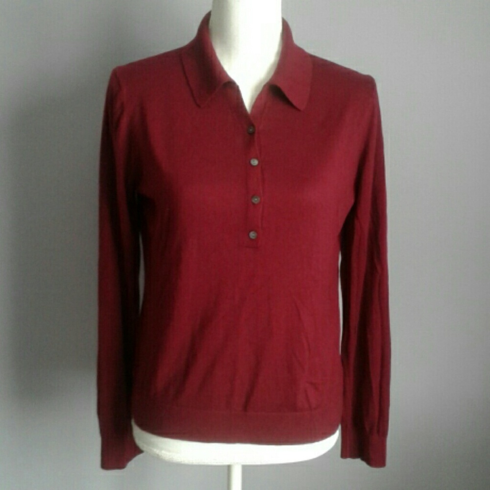 Brooks Brothers 346 Silk Cashmere Popover M/L